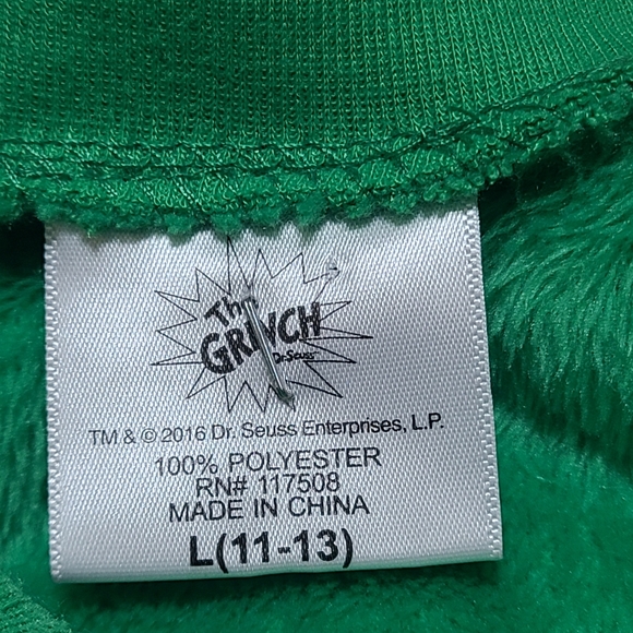 Disney Grinch fleece Pajama Christmas sweatshirt size L - Picture 3 of 6